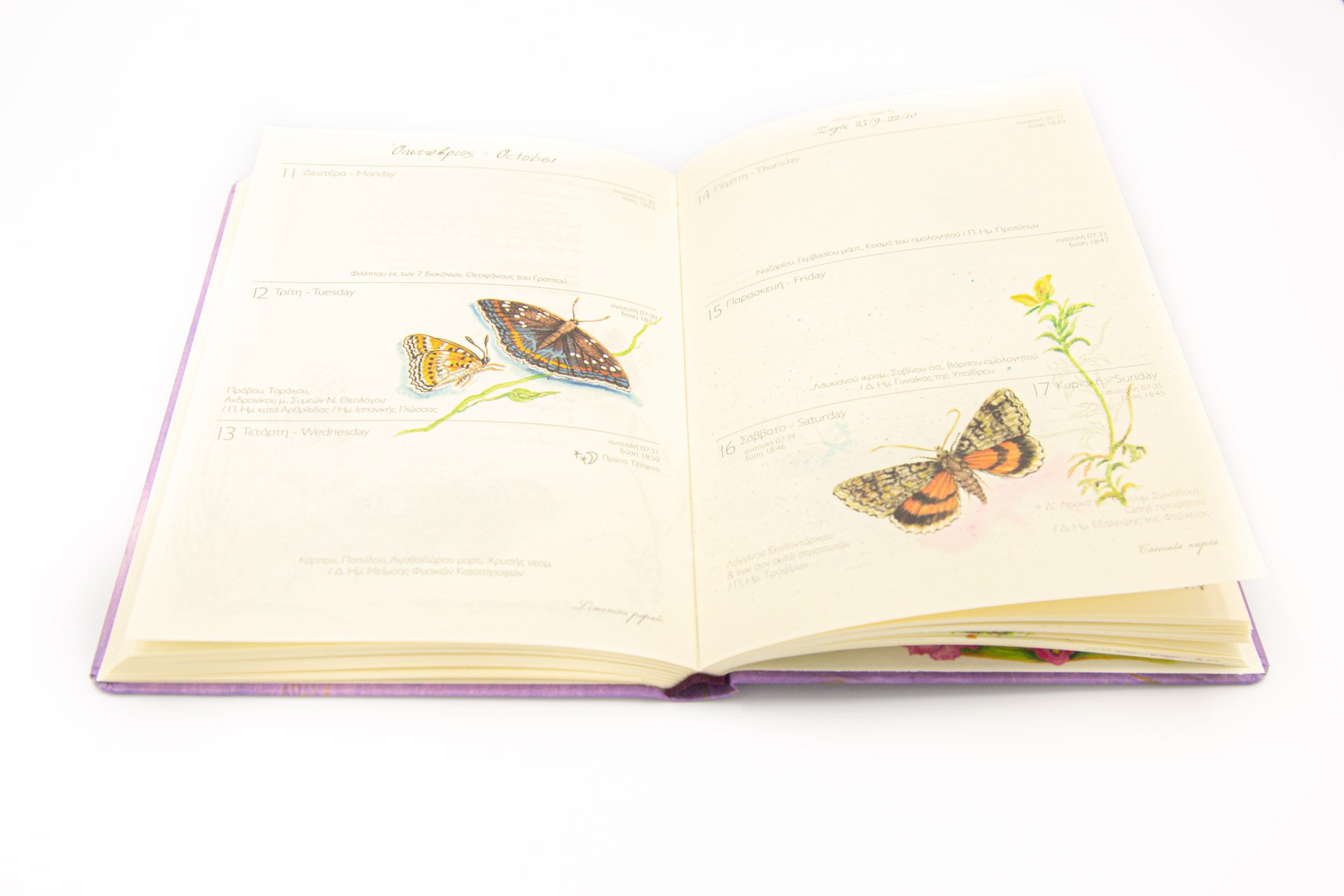 Diary 2021 "Ephemera" by Viotopos publishing - Spread