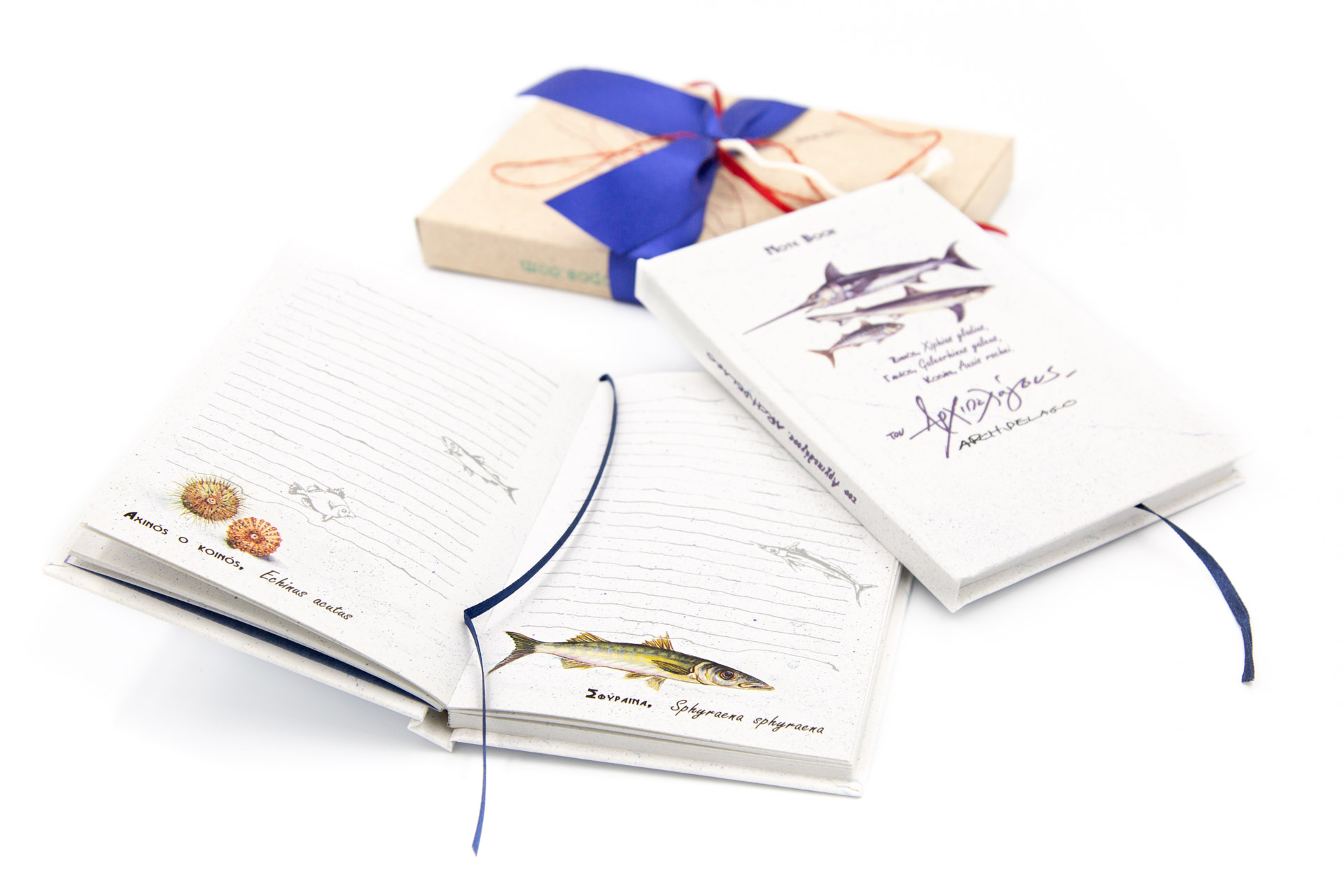 Small notebook "Archipelago" - Spread, Front and Package