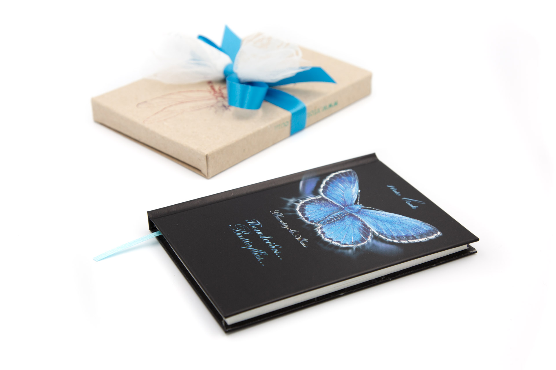 Small notebook "Butterflies" - Front and Package