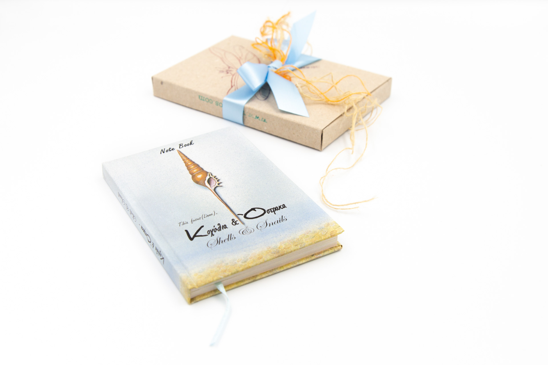 Small notebook "Shells & Snails" - Front and Package