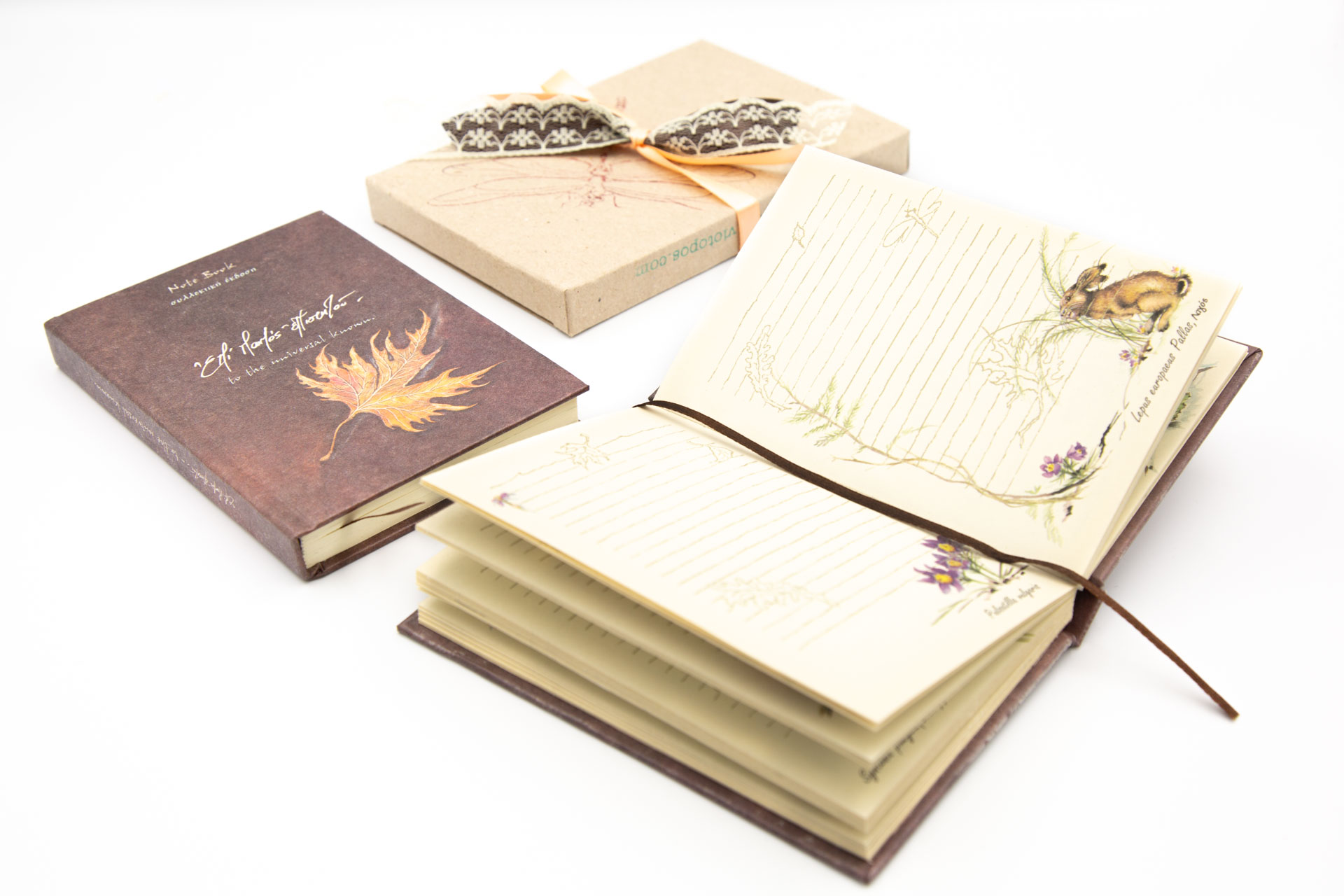 Small notebook "to the Universal Known" - Spread, Front and Package